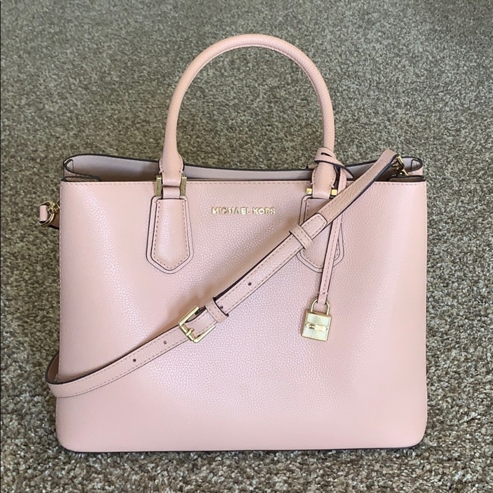 Michael Kors Adele Large Satchel pink